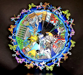 Charles Fazzino Art Charles Fazzino Art Butterflies Around the World (Hand-Painted Kinetic Metal Sculpture)